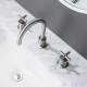 MR. FAUCET 2 Cross-handles Widespread Bathroom Sink Faucet With Drain Assembly k0081 MR. FAUCET 2 Cross-handles Widespread Bathroom Sink Faucet With Drain Assembly k0081